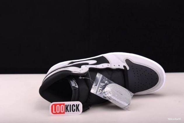 Reps TBkick Air Jordan 555088-035 Smoke Grey 1 Retro Light High White Black 0815